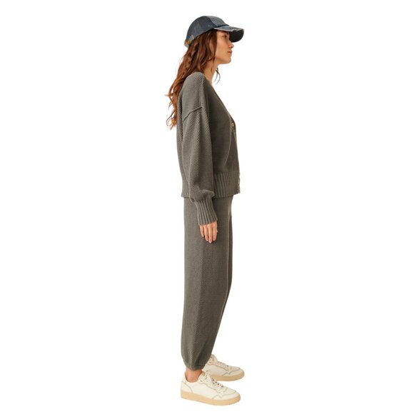 Free People Hailee Cardi  Set - Light Gray aka Peppery 🎉 NWOT - Picture 8 of 13